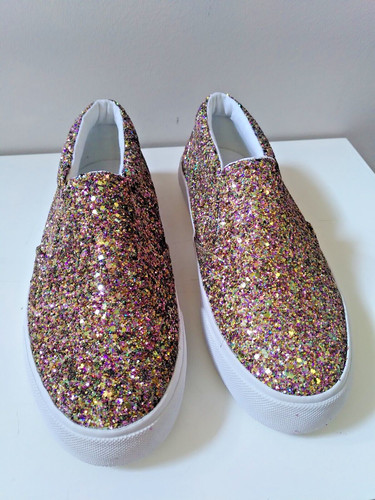 Asos glitzer slip ons - asos,